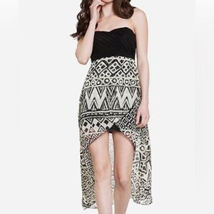 TRIBAL HIGH LOW DRESS (S)